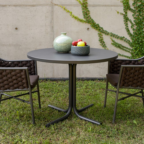 Mesa contemporânea - TULIP - DRIGANI SRL - em chapa / em HPL / com base metálica