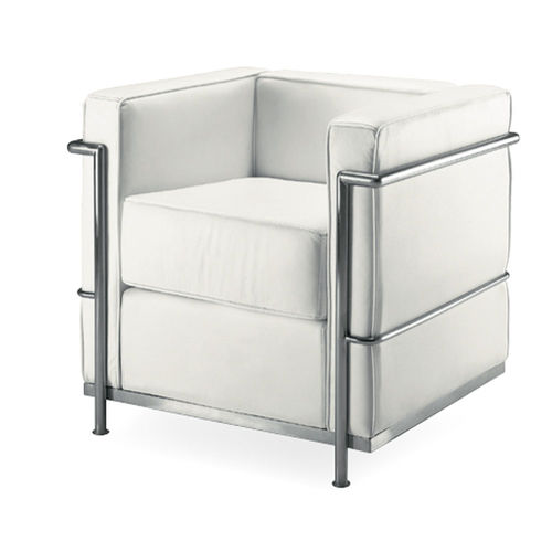 Poltrona contemporânea - UF 160 - DRIGANI SRL - em tecido / metálica / branca