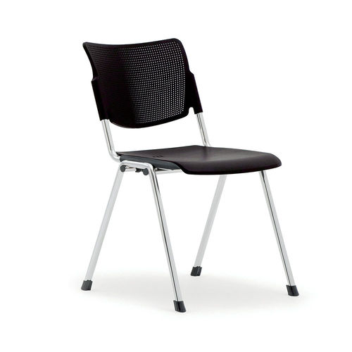 Cadeira contemporânea - UF 104 - DRIGANI SRL - para ambiente interno / em tela / com base em metal cromado