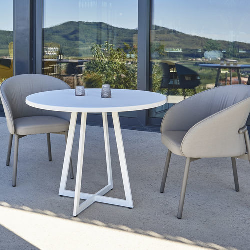 Mesa contemporânea - CROSS  - DRIGANI SRL - metálica / em HPL / em laminado melamínico