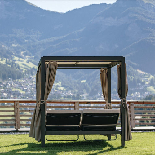 Chaise longue contemporânea - MALDIVE   - DRIGANI SRL - em tecido / em espuma / em alumínio