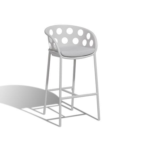 Cadeira alta contemporânea - BUBBLE - DRIGANI SRL - para ambiente externo / em alumínio / em tecido