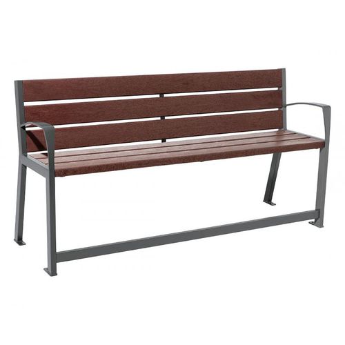 Banco para espaço público contemporâneo - SILAOS® ASSIST - PROCITY - em plástico reciclado / em aço galvanizado / em aço