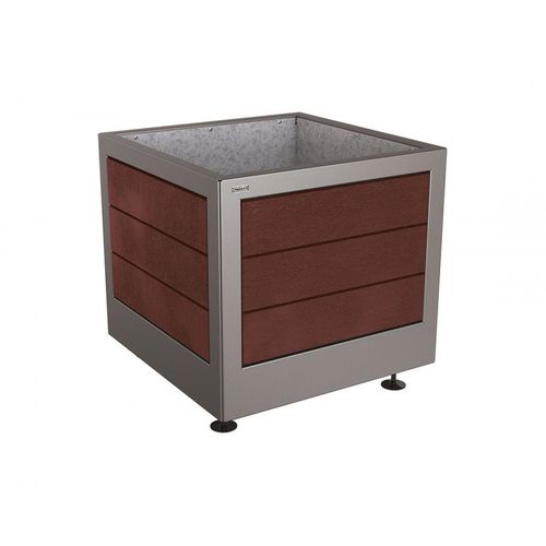 Floreira em plástico reciclado - SILAOS® - PROCITY - em aço galvanizado / em aço pintado / quadrada