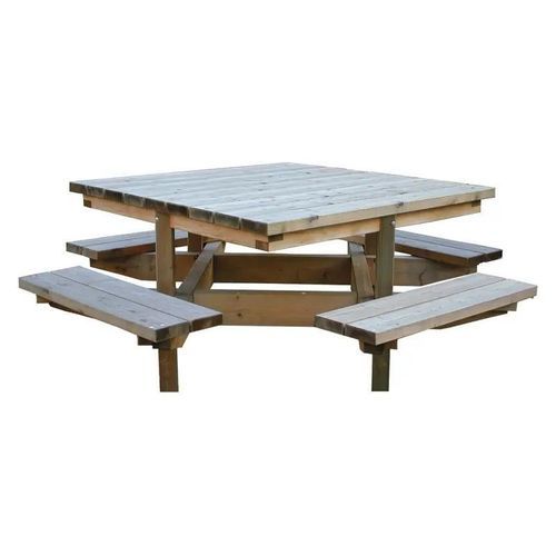 Mesa de piquenique contemporânea - Dublin - PROCITY - em madeira / quadrada / para espaço público