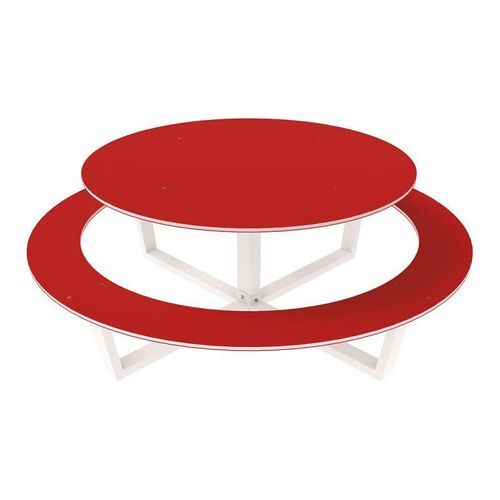 Mesa de piquenique contemporânea - Rome - PROCITY - em polietileno de alta densidade (PEHD) / em aço pintado / em aço zincado