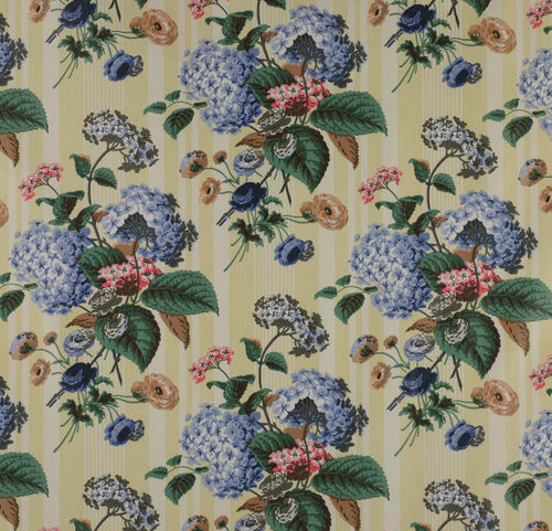 Tecido para estofados - HYDRANGEA - Colefax & Fowler - com padrão floral / em algodão
