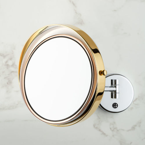 Espelho para banheiro de parede - LORD - Miroir Brot - contemporâneo / redondo / metálico