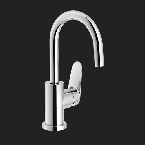 Misturador monocomando para lavatório - BLUES: BS101338/2CR - Nobili Rubinetterie - de bancada / em latão cromado / em aço inoxidável