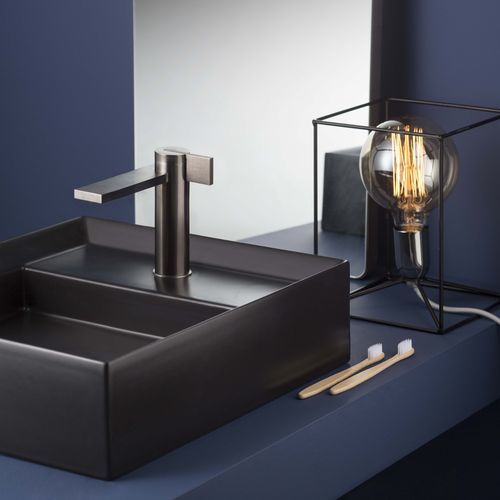 Misturador monocomando para lavatório - PR50AA201IBX - Ritmonio Rubinetterie Srl - de bancada / em aço inoxidável / para ambiente interno