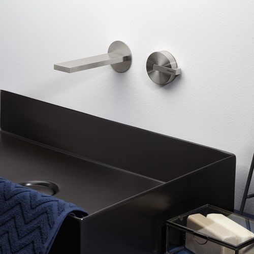 Misturador monocomando para lavatório - PR50AH201INOX - Ritmonio Rubinetterie Srl - de parede / de embutir / em aço inoxidável