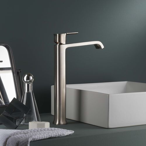 Misturador monocomando para lavatório - PR35AV201IX+PR35MA101IX - Ritmonio Rubinetterie Srl - de bancada / em latão escovado / para ambiente interno