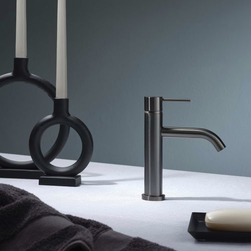 Misturador monocomando para lavatório - E0BA0123DSINOX - Ritmonio Rubinetterie Srl - de bancada / em aço inoxidável / para banheiro
