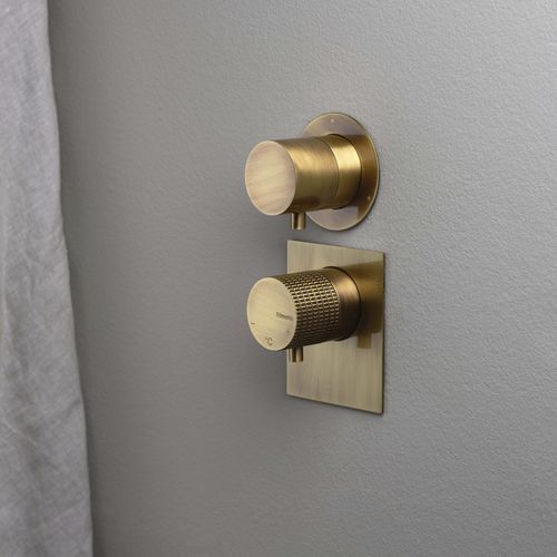 Misturador monocomando para box de banheiro - PR51HT201BRX+PR51MF002BRX - Ritmonio Rubinetterie Srl - de parede / de embutir / termostático