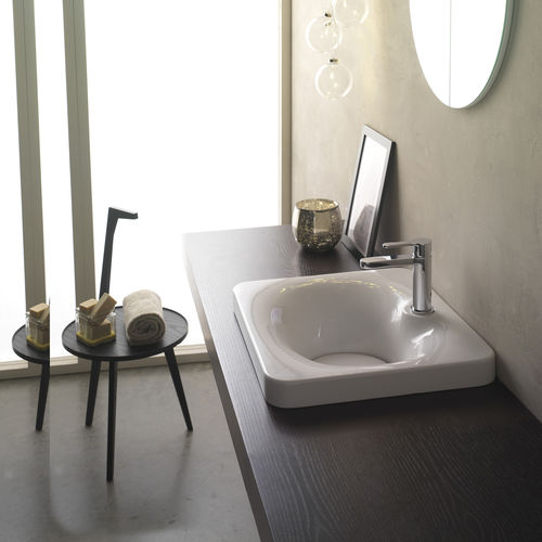 Cuba de embutir - 6013 - Scarabeo Ceramiche - em cerâmica / retangular / 1 furo