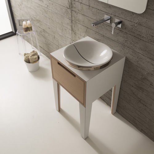 Cuba de embutir - 9002 - Scarabeo Ceramiche - em cerâmica / redonda / sem furos