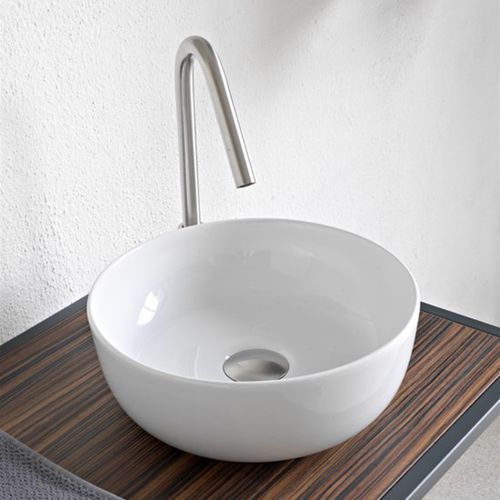 Cuba de apoio - Lavabo Glam - Scarabeo Ceramiche - em cerâmica / brilhante / redonda