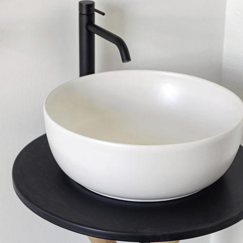 Cuba de apoio - PEARL - Scarabeo Ceramiche - em cerâmica / redonda / sem furos