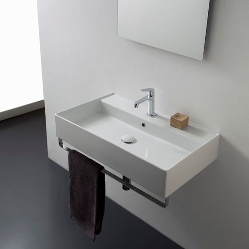 Cuba suspensa - 5110  - Scarabeo Ceramiche - em cerâmica / com toalheiro / retangular