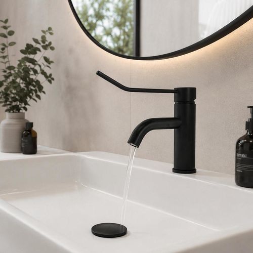 Misturador monocomando para lavatório - GERONTOL&Oacute;GICO - SUPERGRIF - na bancada / mecânico / em metal cromado
