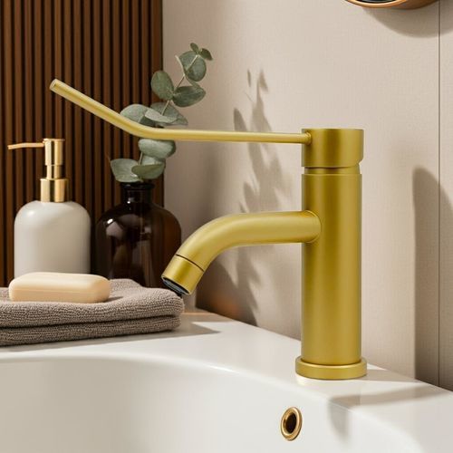 Misturador monocomando para lavatório - GERONTOL&Oacute;GICO - SUPERGRIF - na bancada / em metal cromado / para ambiente interno