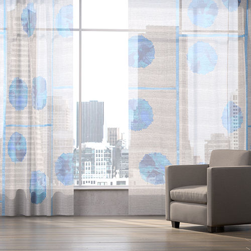 Cortina de voile estampada - BOUNCE - Knoll Textiles - em poliéster / Trevira CS® / orgânica