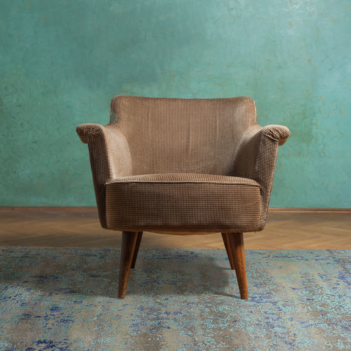 Tapete vintage - HERITAGE-5100 - ANGELO RUGS - com padrão floral / adamascado / em fibra de bambu