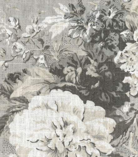 Tecido para estofados - BALLAD BOUQUET PLATINUM - WAVERLY Div. of Schumacher & Co. - com padrão floral / em linho