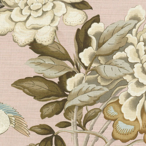Tecido para estofados - MUDAN BLUSH - WAVERLY Div. of Schumacher & Co. - com animais / floral / em algodão
