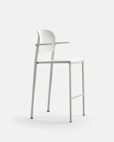 Cadeira alta contemporânea - BIO S BR - IBEBI - para ambiente interno / em polipropileno / com base em aço
