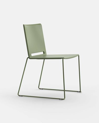 Cadeira de conferência contemporânea - IBEBI - para ambiente interno / em polipropileno / com base em aço