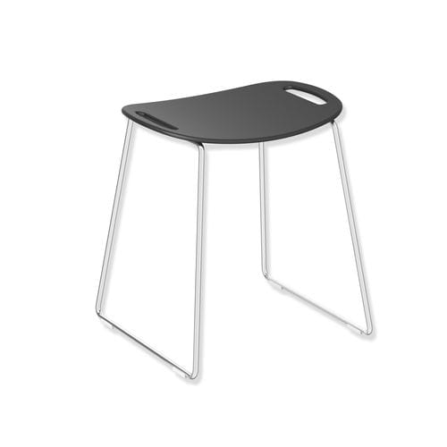 Banqueta para chuveiro clássica - 950.51.30090 - HEWI Heinrich Wilke - em material plástico / com base em aço inoxidável / preta
