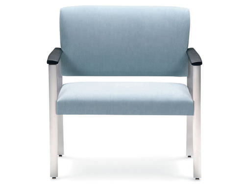 Poltrona hospitalar em tecido - AMENITY - Carolina Business Furniture - metálica / para pessoas obesas / azul