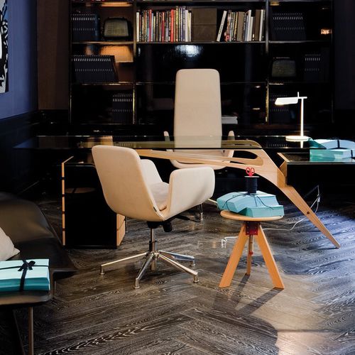 Cadeira de escritório contemporânea - LORD - Zanotta - para ambiente interno / em tecido / em couro
