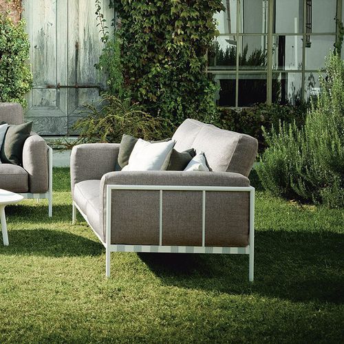 Sofá contemporâneo - PARCO - Zanotta - para ambiente externo / em tecido hidrorrepelente / com braços
