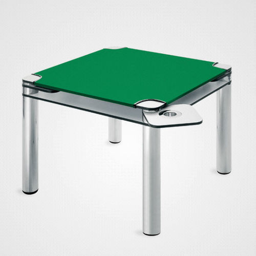 Mesa de pôquer contemporânea - POKER - Zanotta - da linha residencial / em couro / em material plástico