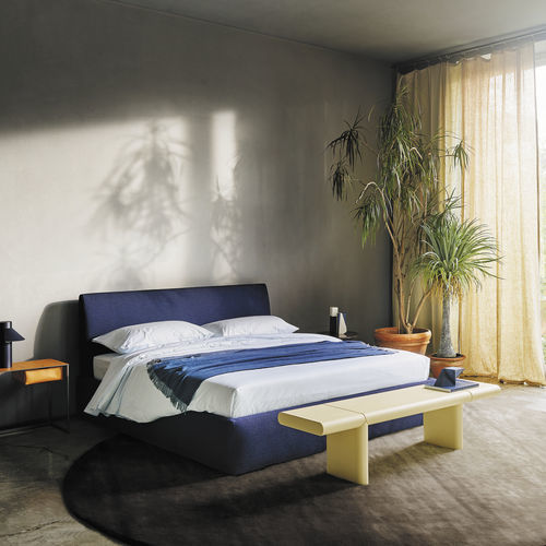 Cama de casal - TALAMO BOX - Zanotta - contemporânea / estofada / com cabeceira