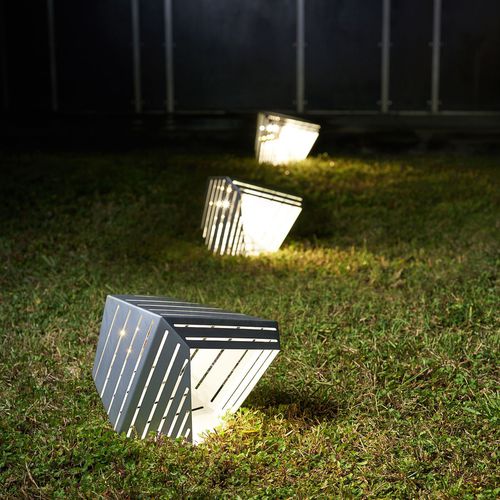 Luminária de chão sem pé - DADÌ - ZAVA SRL - em aço inoxidável / contemporânea / sem fio
