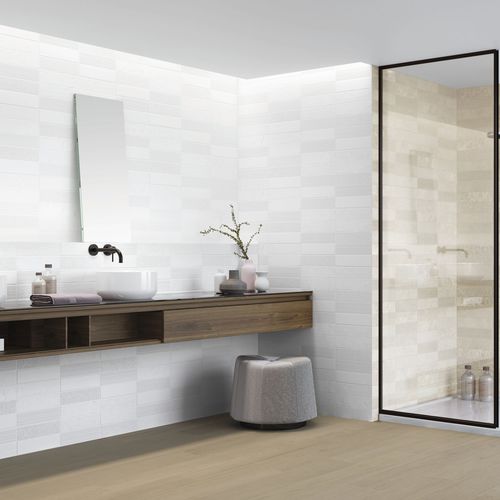 Placas de revestimento em grés porcelanato - MONTBLANC - BALDOCER - polida / para ambiente interno / de parede