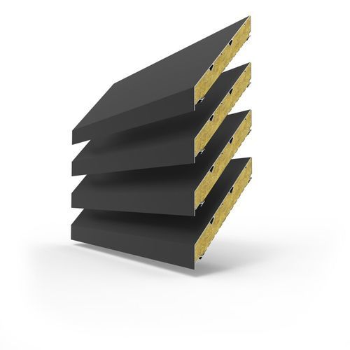 Revestimento de fachada em folhas - LINIUS® L.150ACL - RENSON - em gesso / de alumínio / nervurado