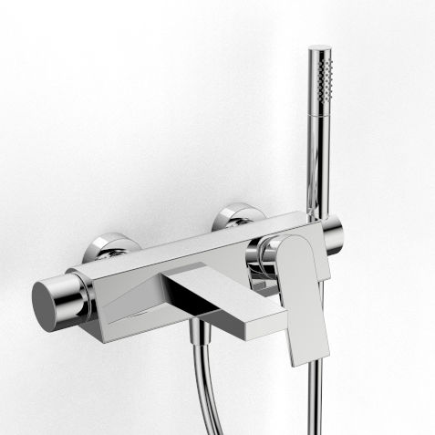 Misturador monocomando para banheira - 3600 EVP-060 - ZAZZERI - de parede / em metal cromado / para banheiro