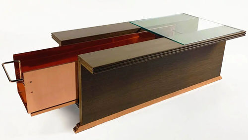 Mesa de centro contemporânea - PRETENZIOSA - Bernini Gallery - em cristal / em alumínio / em chapa