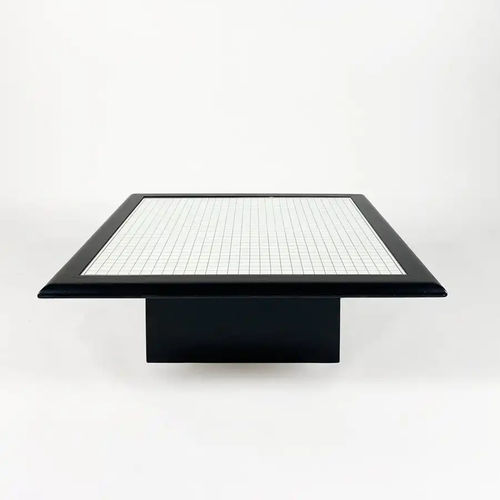 Mesa de centro contemporânea - MISS - Bernini Gallery - em vidro / com base em madeira de freixo / quadrada