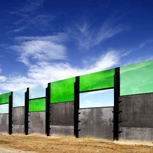 Parede antirruído com painéis modulares - Polimer Tecnic - em policarbonato / de metacrilato / para ferrovia