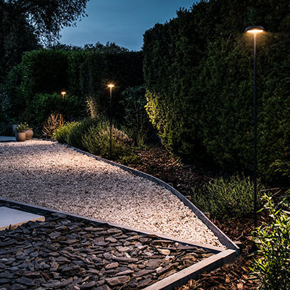 Poste balizador de iluminação de jardim - SWAPI - BEL-LIGHTING / TERZO-LIGHT - contemporâneo / em alumínio anodizado / de LED