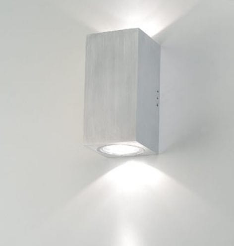 Arandela contemporânea - CUBE 2L - BEL-LIGHTING / TERZO-LIGHT - para ambiente externo / em alumínio anodizado / cúbica
