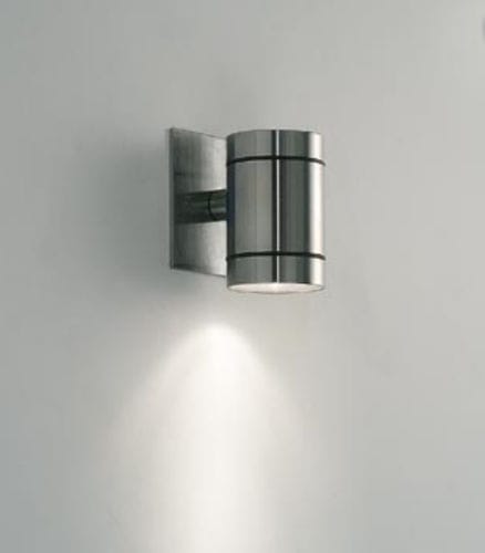 Arandela contemporânea - MAX 1-IN - BEL-LIGHTING / TERZO-LIGHT - para ambiente externo / em aço inoxidável / em vidro