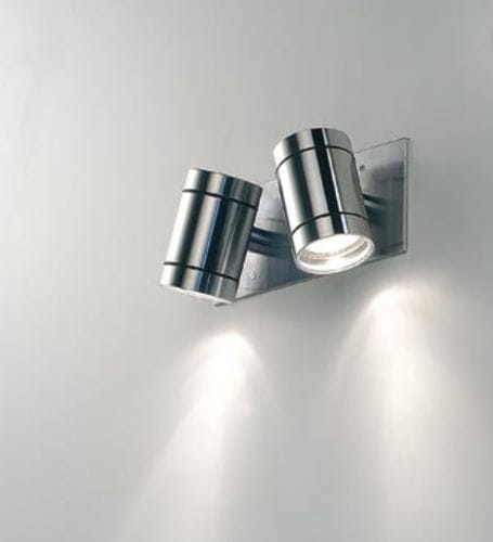 Arandela contemporânea - MAX 2-IN - BEL-LIGHTING / TERZO-LIGHT - para ambiente externo / em aço inoxidável / em vidro