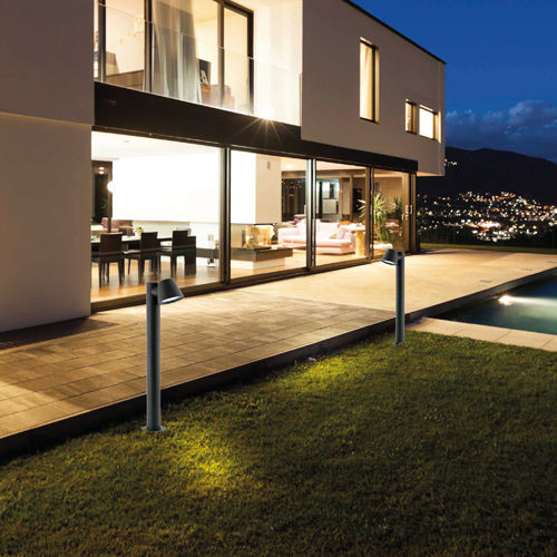 Poste balizador de iluminação de jardim - MARC - BEL-LIGHTING / TERZO-LIGHT - contemporâneo / em alumínio / em vidro