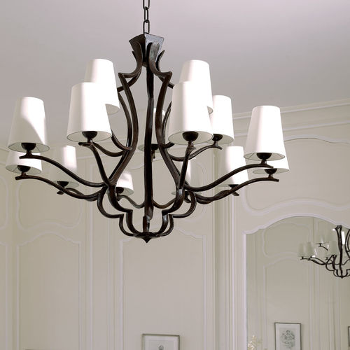 Lustre clássico - QUINZE - Objet Insolite - em bronze / para 15 lâmpadas / da linha comercial
